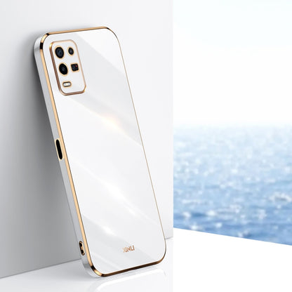 XINLI Straight Edge 6D Electroplate TPU Phone Case, For OPPO K9x, For OPPO K10, For OPPO K10 Pro