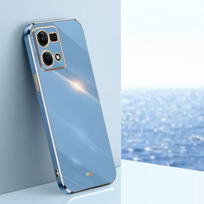 XINLI Straight Edge 6D Electroplate TPU Phone Case, For OPPO Reno7 4G Global, For OPPO Reno7 SE, For OPPO Reno7 Global