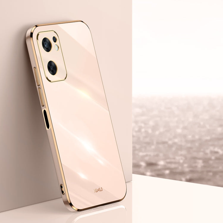 XINLI Straight Edge 6D Electroplate TPU Phone Case, For OPPO Reno7 4G Global, For OPPO Reno7 SE, For OPPO Reno7 Global
