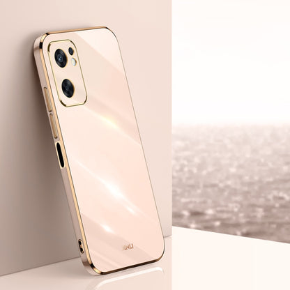 XINLI Straight Edge 6D Electroplate TPU Phone Case, For OPPO Reno7 4G Global, For OPPO Reno7 SE, For OPPO Reno7 Global