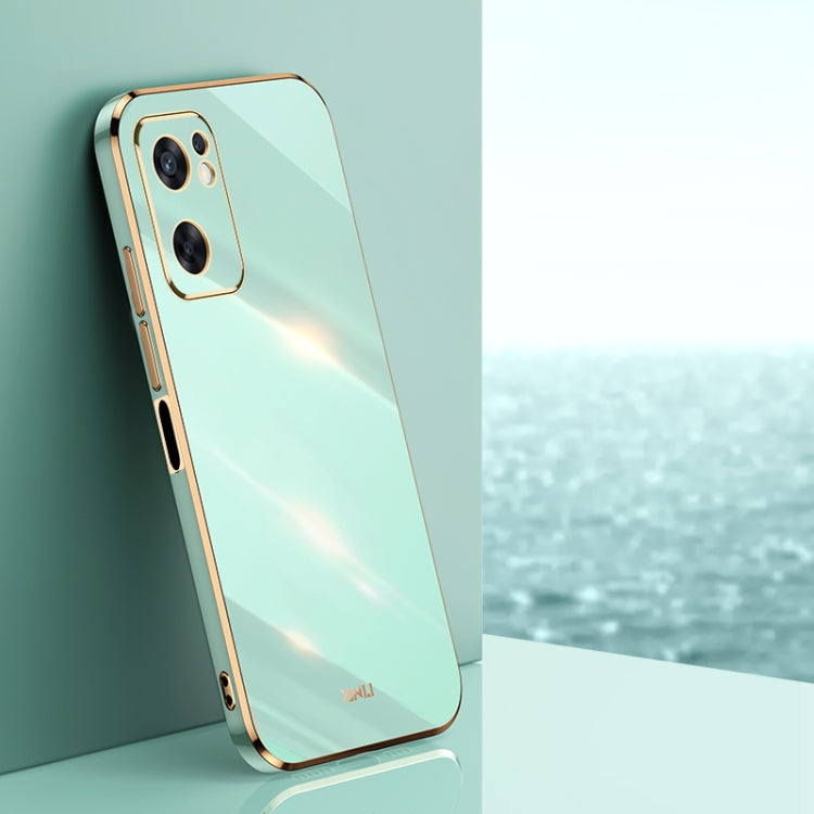XINLI Straight Edge 6D Electroplate TPU Phone Case, For OPPO Reno7 4G Global, For OPPO Reno7 SE, For OPPO Reno7 Global