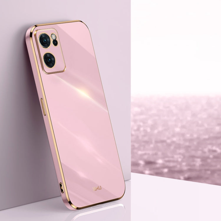 XINLI Straight Edge 6D Electroplate TPU Phone Case, For OPPO Reno7 4G Global, For OPPO Reno7 SE, For OPPO Reno7 Global