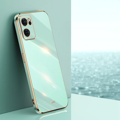 XINLI Straight Edge 6D Electroplate TPU Phone Case, For OPPO Reno7 4G Global, For OPPO Reno7 SE, For OPPO Reno7 Global