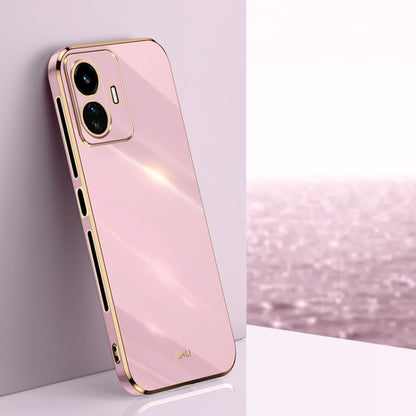 XINLI Straight Edge 6D Electroplate TPU Phone Case, For vivo Y77 5G Global