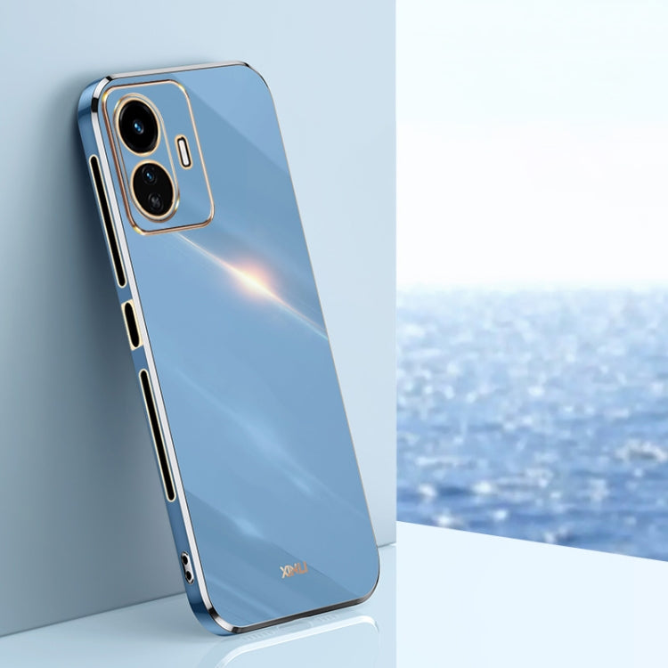 XINLI Straight Edge 6D Electroplate TPU Phone Case, For vivo Y77 5G Global