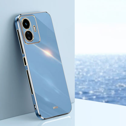 XINLI Straight Edge 6D Electroplate TPU Phone Case, For vivo Y77 5G Global