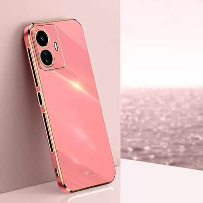 XINLI Straight Edge 6D Electroplate TPU Phone Case, For vivo Y77 5G Global