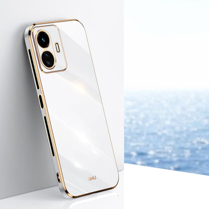 XINLI Straight Edge 6D Electroplate TPU Phone Case, For vivo Y77 5G Global