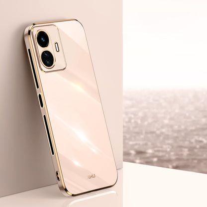 XINLI Straight Edge 6D Electroplate TPU Phone Case, For vivo Y77 5G Global
