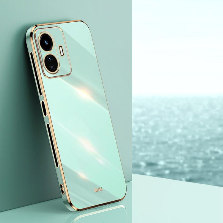 XINLI Straight Edge 6D Electroplate TPU Phone Case, For vivo Y77 5G Global