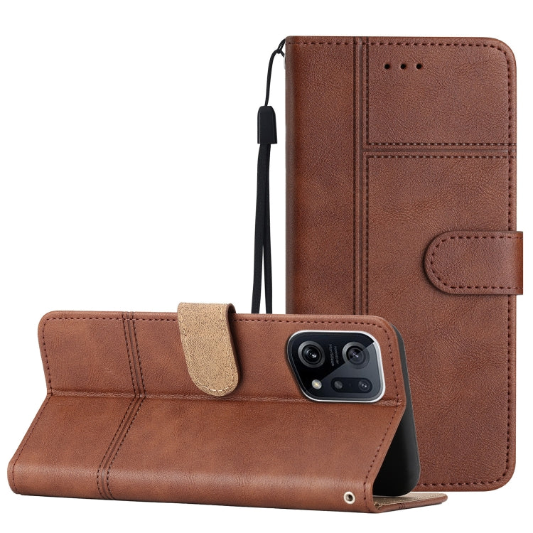 Business Style Cowhide Texture Leather Phone Case, For OPPO Reno8 5G, For OPPO Reno8 Lite, For OPPO Reno8 Pro 5G, For OPPO Find X5