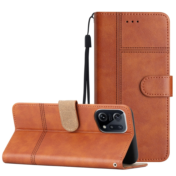Business Style Cowhide Texture Leather Phone Case, For OPPO Reno8 5G, For OPPO Reno8 Lite, For OPPO Reno8 Pro 5G, For OPPO Find X5