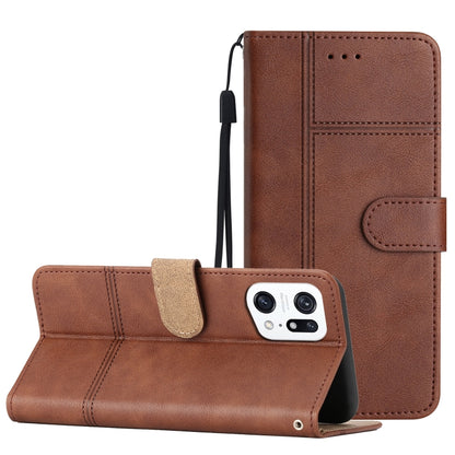 Business Style Cowhide Texture Leather Phone Case, For OPPO Find X5 Lite, For OPPO Find X5 Pro, For OPPO A96, For OPPO A94 5G