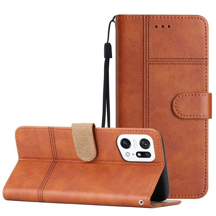 Business Style Cowhide Texture Leather Phone Case, For OPPO Find X5 Lite, For OPPO Find X5 Pro, For OPPO A96, For OPPO A94 5G