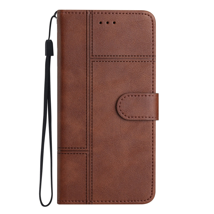 Business Style Cowhide Texture Leather Phone Case, For OPPO A17