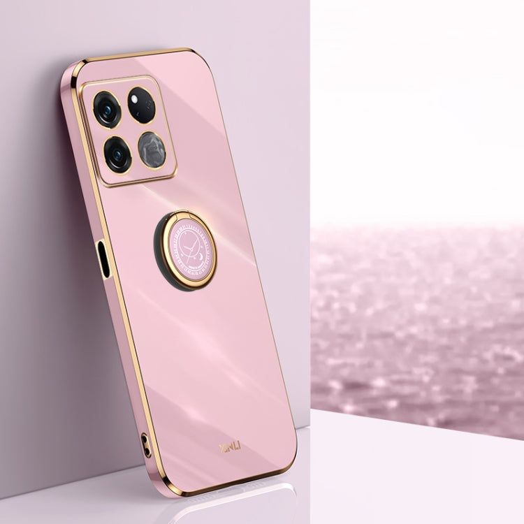 XINLI Straight Edge 6D Electroplate TPU Phone Case with Ring Holder, For OnePlus 10 Pro, For OnePlus Ace, For OnePlus Ace Racing