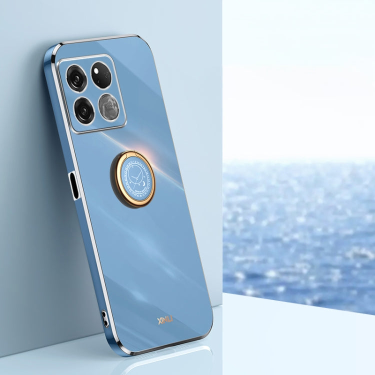 XINLI Straight Edge 6D Electroplate TPU Phone Case with Ring Holder, For OnePlus 10 Pro, For OnePlus Ace, For OnePlus Ace Racing