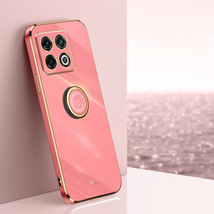 XINLI Straight Edge 6D Electroplate TPU Phone Case with Ring Holder, For OnePlus Ace Pro, For Nothing Phone 1