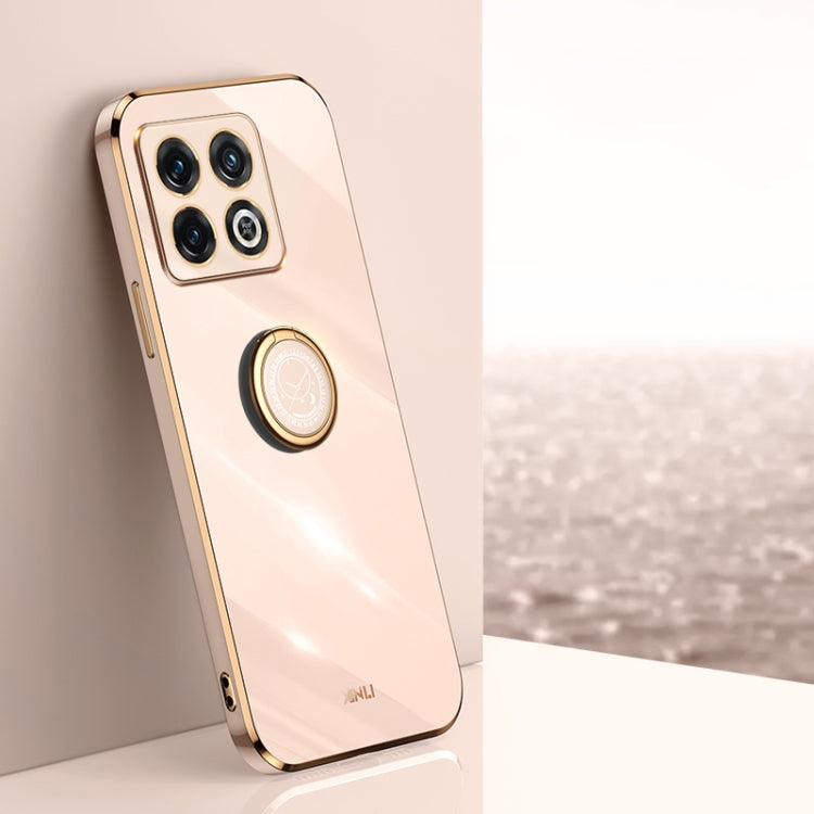 XINLI Straight Edge 6D Electroplate TPU Phone Case with Ring Holder, For OnePlus Ace Pro, For Nothing Phone 1