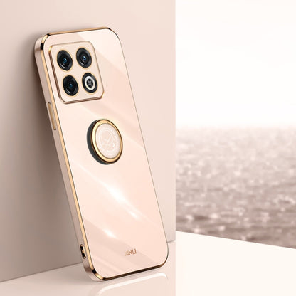 XINLI Straight Edge 6D Electroplate TPU Phone Case with Ring Holder, For OnePlus Ace Pro, For Nothing Phone 1