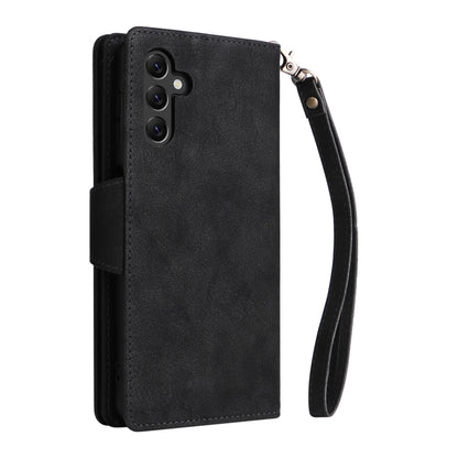 Rivet Buckle 9 Cards Three Fold Leather Phone Case, For Samsung Galaxy A22e 5G, For Samsung Galaxy A14 5G, For OnePlus N300
