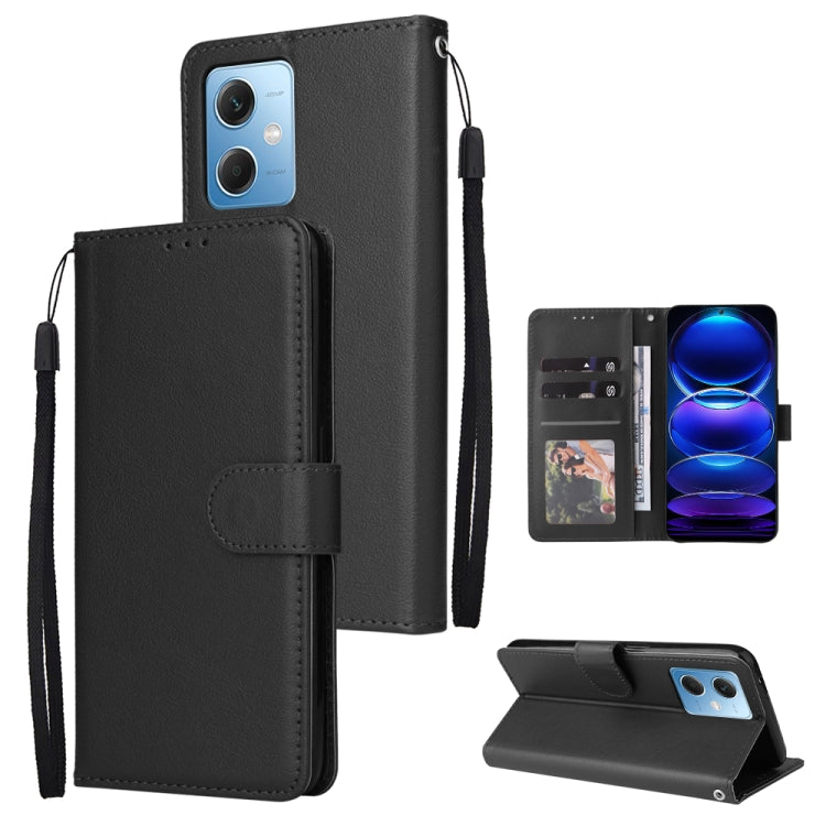 Multifunctional 3 Card Slots Leather Phone Case, For Samsung Galaxy A14 5G, For Xiaomi Redmi Note 12 China, For Xiaomi Redmi Note 12 Pro 5G China