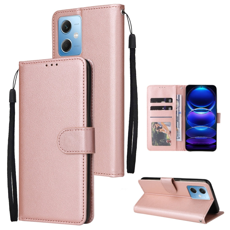 Multifunctional 3 Card Slots Leather Phone Case, For Samsung Galaxy A14 5G, For Xiaomi Redmi Note 12 China, For Xiaomi Redmi Note 12 Pro 5G China