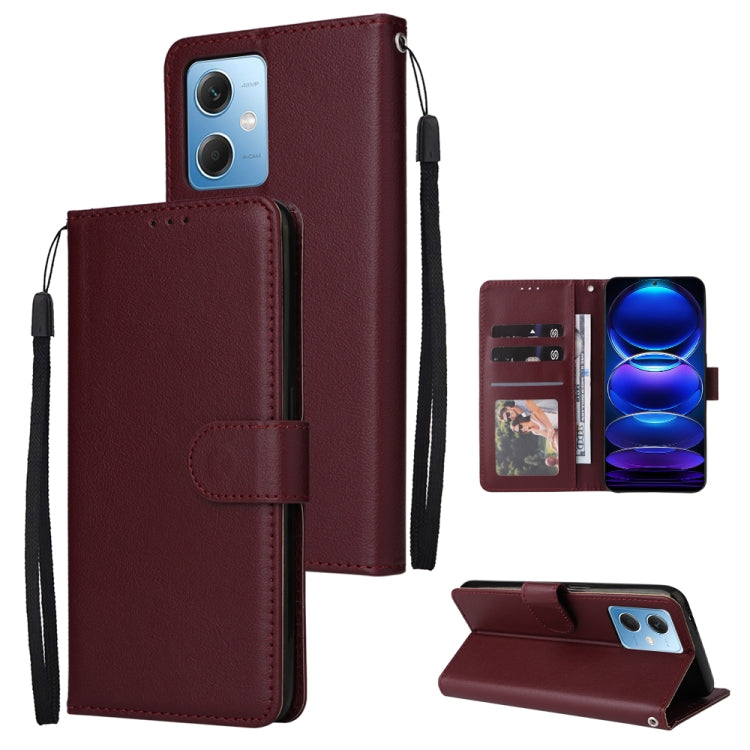 Multifunctional 3 Card Slots Leather Phone Case, For Samsung Galaxy A14 5G, For Xiaomi Redmi Note 12 China, For Xiaomi Redmi Note 12 Pro 5G China