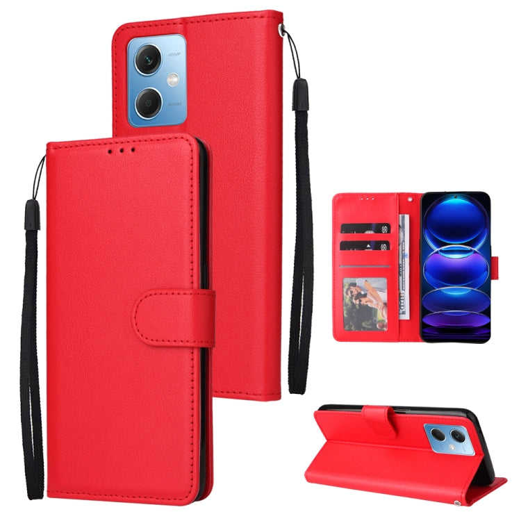 Multifunctional 3 Card Slots Leather Phone Case, For Samsung Galaxy A14 5G, For Xiaomi Redmi Note 12 China, For Xiaomi Redmi Note 12 Pro 5G China