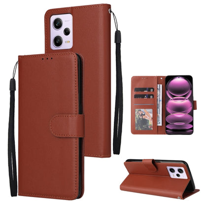 Multifunctional 3 Card Slots Leather Phone Case, For Samsung Galaxy A14 5G, For Xiaomi Redmi Note 12 China, For Xiaomi Redmi Note 12 Pro 5G China