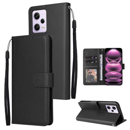Multifunctional 3 Card Slots Leather Phone Case, For Samsung Galaxy A14 5G, For Xiaomi Redmi Note 12 China, For Xiaomi Redmi Note 12 Pro 5G China