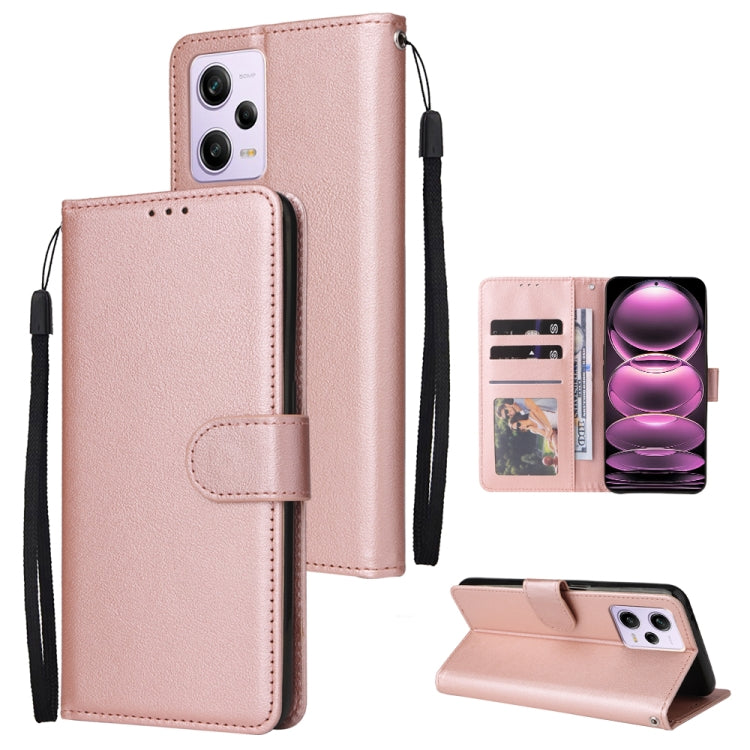 Multifunctional 3 Card Slots Leather Phone Case, For Samsung Galaxy A14 5G, For Xiaomi Redmi Note 12 China, For Xiaomi Redmi Note 12 Pro 5G China