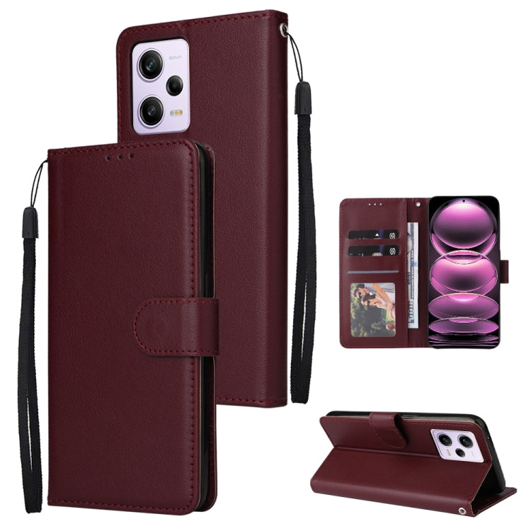 Multifunctional 3 Card Slots Leather Phone Case, For Samsung Galaxy A14 5G, For Xiaomi Redmi Note 12 China, For Xiaomi Redmi Note 12 Pro 5G China