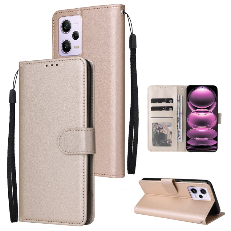 Multifunctional 3 Card Slots Leather Phone Case, For Samsung Galaxy A14 5G, For Xiaomi Redmi Note 12 China, For Xiaomi Redmi Note 12 Pro 5G China