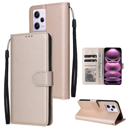 Multifunctional 3 Card Slots Leather Phone Case, For Samsung Galaxy A14 5G, For Xiaomi Redmi Note 12 China, For Xiaomi Redmi Note 12 Pro 5G China
