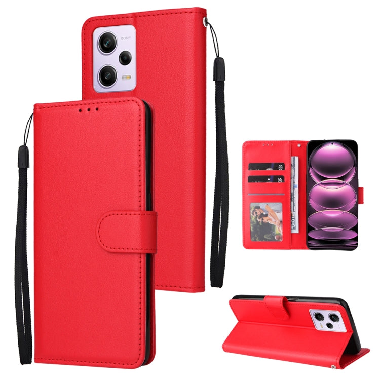 Multifunctional 3 Card Slots Leather Phone Case, For Samsung Galaxy A14 5G, For Xiaomi Redmi Note 12 China, For Xiaomi Redmi Note 12 Pro 5G China