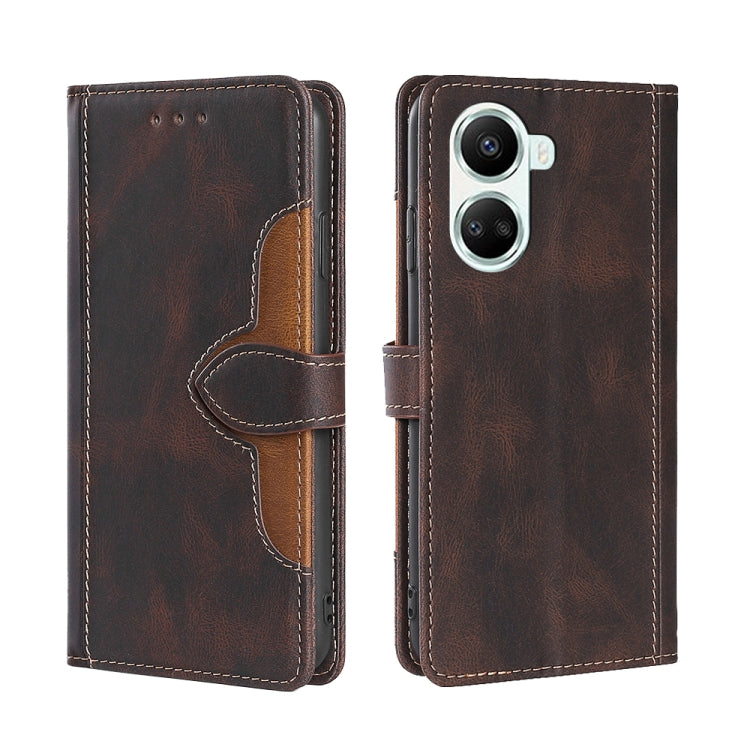 Skin Feel Magnetic Buckle Leather Phone Case, For Honor 80, For Honor 80 Pro, For Huawei nova 10 SE, For OPPO A58 5G, For Realme 10 4G, For Realme C30s