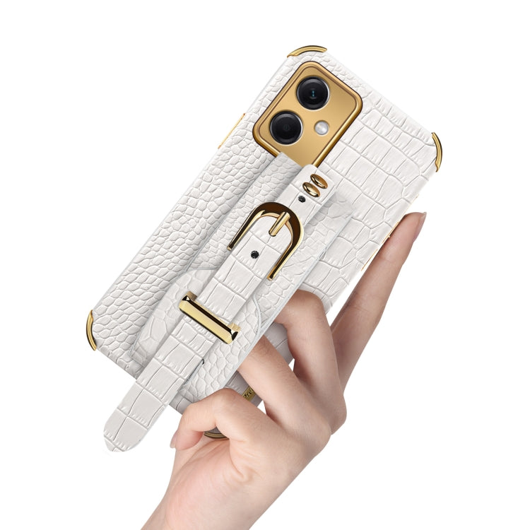 Electroplated TPU Crocodile Pattern Leather Case with Wrist Strap, For Xiaomi Redmi Note 12 China, For Xiaomi Redmi Note 12 Pro+ China, For Samsung Galaxy S23 5G, For Samsung Galaxy S23 Ultra 5G