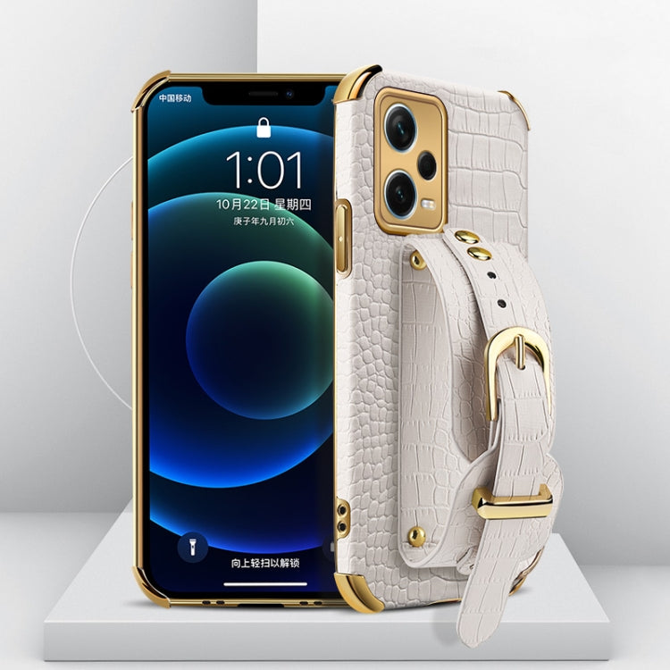 Electroplated TPU Crocodile Pattern Leather Case with Wrist Strap, For Xiaomi Redmi Note 12 China, For Xiaomi Redmi Note 12 Pro+ China, For Samsung Galaxy S23 5G, For Samsung Galaxy S23 Ultra 5G