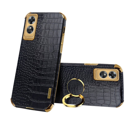 6D Electroplating Crocodile Texture Phone Case With Holder, For OPPO A17, For Realme C21Y, For Realme C33, For OPPO Reno8 Pro+