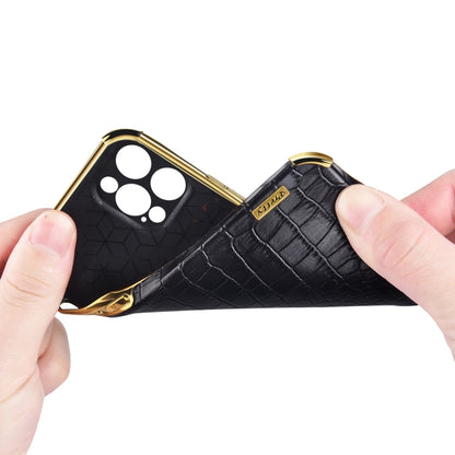 6D Electroplating Crocodile Texture Phone Case With Holder, For OPPO A17, For Realme C21Y, For Realme C33, For OPPO Reno8 Pro+