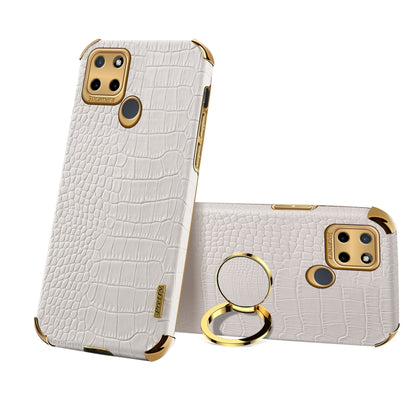 6D Electroplating Crocodile Texture Phone Case With Holder, For OPPO A17, For Realme C21Y, For Realme C33, For OPPO Reno8 Pro+