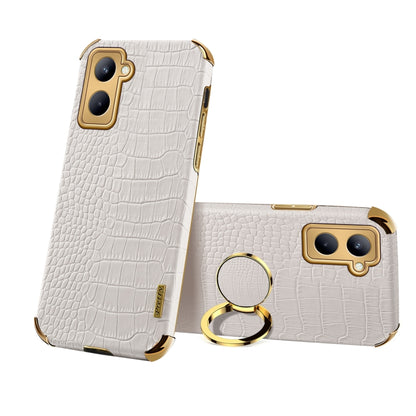 6D Electroplating Crocodile Texture Phone Case With Holder, For OPPO A17, For Realme C21Y, For Realme C33, For OPPO Reno8 Pro+
