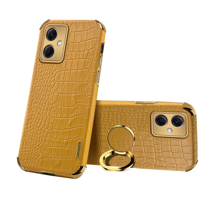 6D Electroplating Crocodile Texture Phone Case With Holder, For Xiaomi Redmi Note 12 China, For Xiaomi Redmi Note 12 Pro+ China, For Samsung Galaxy S23 5G, For Samsung Galaxy S23 Ultra 5G