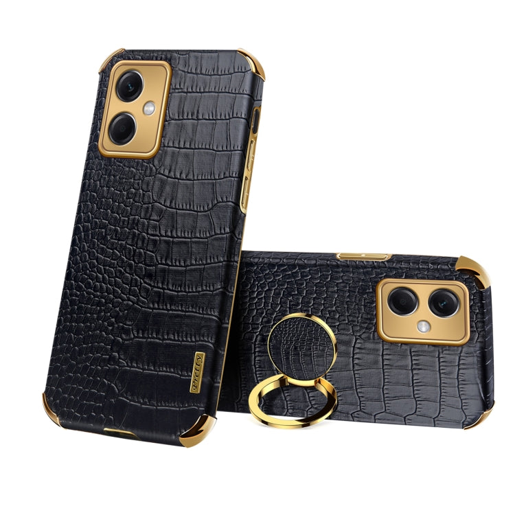 6D Electroplating Crocodile Texture Phone Case With Holder, For Xiaomi Redmi Note 12 China, For Xiaomi Redmi Note 12 Pro+ China, For Samsung Galaxy S23 5G, For Samsung Galaxy S23 Ultra 5G