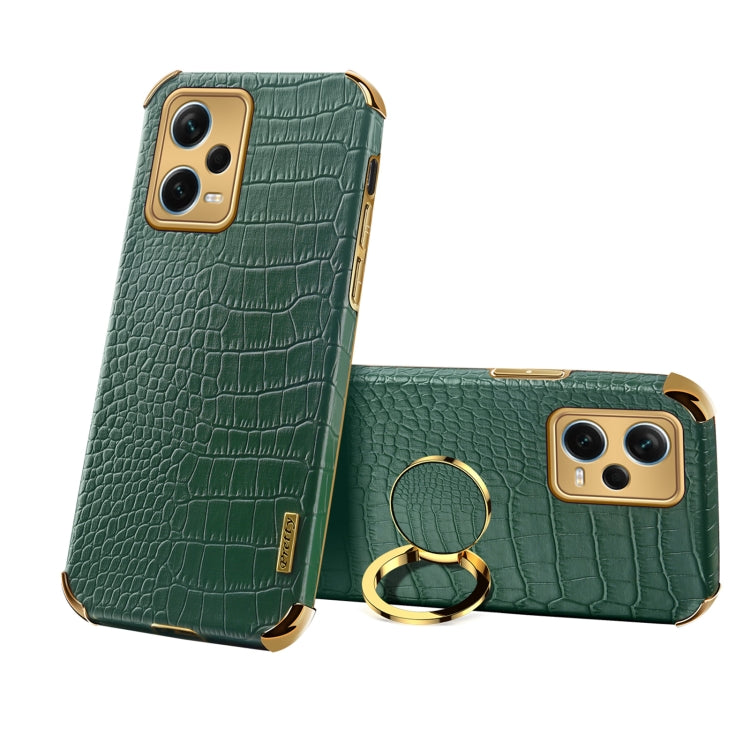 6D Electroplating Crocodile Texture Phone Case With Holder, For Xiaomi Redmi Note 12 China, For Xiaomi Redmi Note 12 Pro+ China, For Samsung Galaxy S23 5G, For Samsung Galaxy S23 Ultra 5G