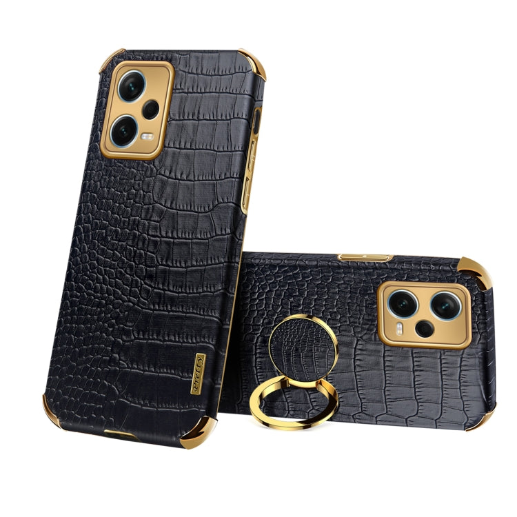 6D Electroplating Crocodile Texture Phone Case With Holder, For Xiaomi Redmi Note 12 China, For Xiaomi Redmi Note 12 Pro+ China, For Samsung Galaxy S23 5G, For Samsung Galaxy S23 Ultra 5G