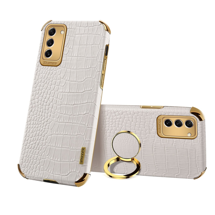 6D Electroplating Crocodile Texture Phone Case With Holder, For Xiaomi Redmi Note 12 China, For Xiaomi Redmi Note 12 Pro+ China, For Samsung Galaxy S23 5G, For Samsung Galaxy S23 Ultra 5G