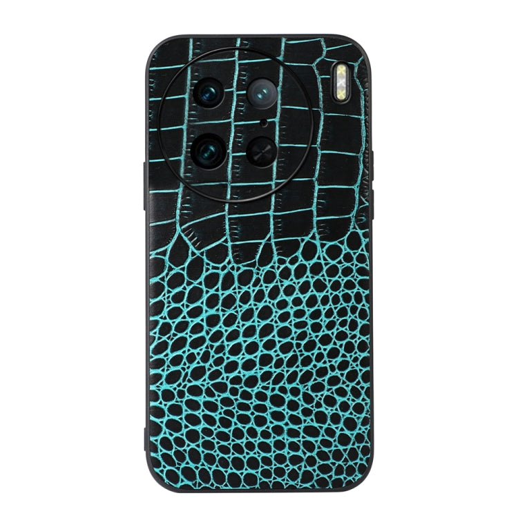 Crocodile Texture Genuine Leather Phone Case, For OPPO Reno9 / Reno9 Pro, For vivo X90 Pro, For Google Pixel Fold