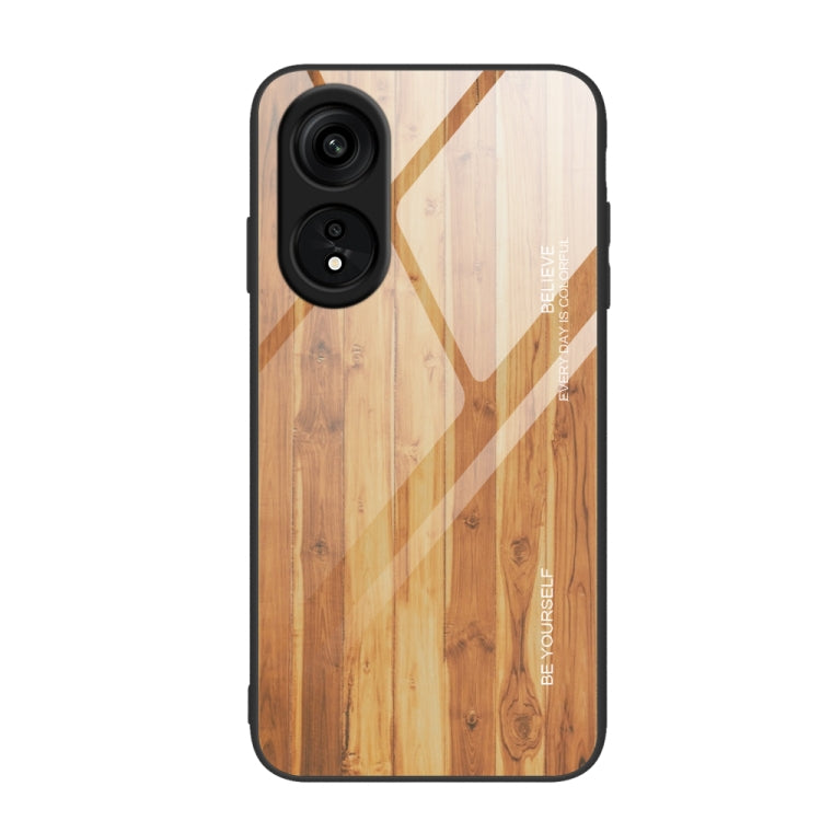 Wood Grain Glass TPU Phone Case, For Xiaomi 13, For Xiaomi 13 Pro, For Xiaomi Redmi A1+, For OPPO A1 Pro